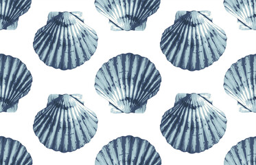 Seamless marine sea pattern.