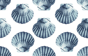Seamless marine sea pattern.