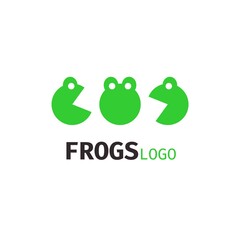 Frog / Toad. Vector. Business icon for the company. Logo and label for any use trading / zoo / symbol / animal. Illustration.