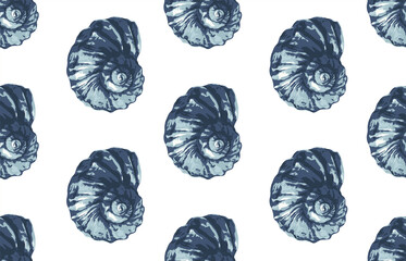 Seamless marine sea pattern.
