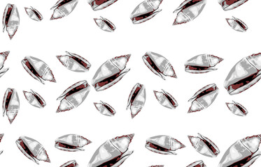 Seamless marine sea pattern.