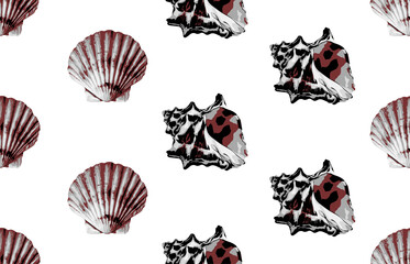 Seamless marine sea pattern.