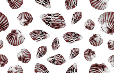Seamless marine sea pattern.