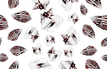 Obraz premium Seamless marine sea pattern.
