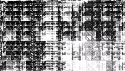 Naklejka na ściany i meble Digital art fractal background. Psychedelic futuristic abstract pattern.