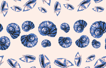 Seamless marine sea pattern.