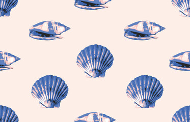 Seamless marine sea pattern.