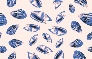 Fototapeta premium Seamless marine sea pattern.