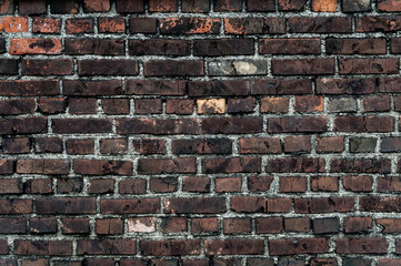 texture of an old brick wall, dark grunge background