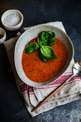 Traditional spanish soup gazpacho