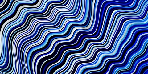 Light BLUE vector backdrop with curves. Colorful illustration in abstract style with bent lines. Pattern for ads, commercials.