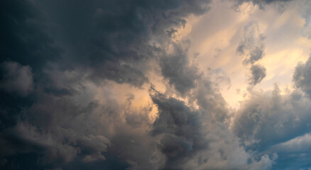 Dramatic sky with clouds