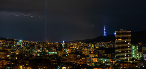 Tbilisi downtown in the night