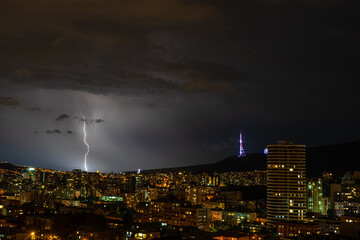 Tbilisi downtown in the night