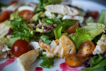 Caesar salad with grilled chicken