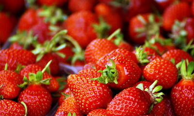 tasty juicy strawberries close-up strawberries for a healthy lifestyle