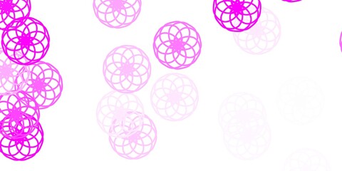 Light Pink vector backdrop with dots.