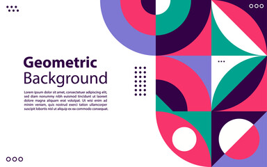 Modern geometric abstract background covers. Cool gradient shapes composition.