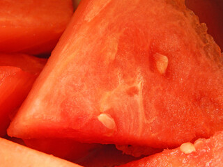 close up of a slice of watermelon