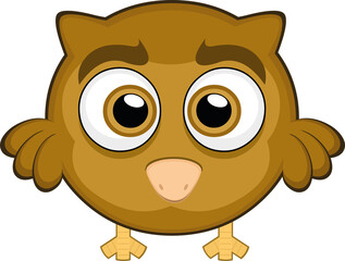 Vector illustration of a cute owl cartoon