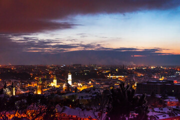 night view of the city