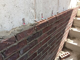 Brick house construction