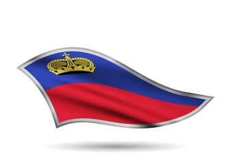 Dynamic Waving Flag of Liechtenstein