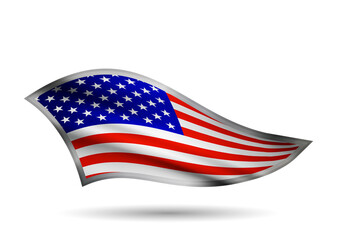 Dynamic Waving Flag of USA