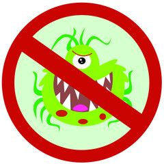 Coronavirus vector icon illustration, Corona, Virus, Logo sign flat icon