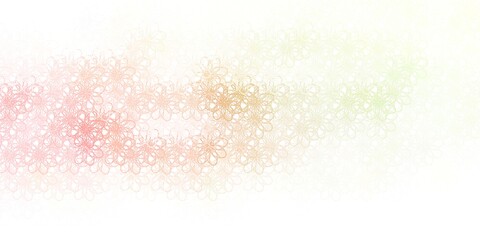 Light Pink, Green vector backdrop with bent lines.