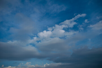 Overcast dark clouds with sky.The gray cloud before rain come.