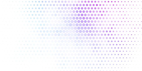 Light Purple vector texture with disks. Colorful illustration with gradient dots in nature style. Pattern for booklets, leaflets.