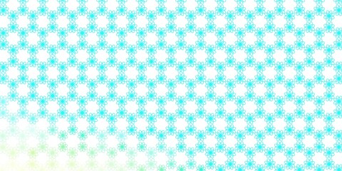 Light Blue, Green vector pattern with curves.