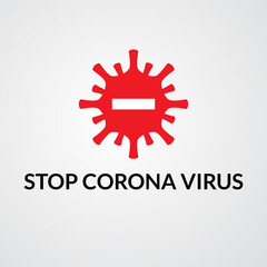vector illustration of stop corona virus covid-19 disease