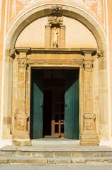 Fototapeta na wymiar Doorway SantaMaria Pineda de Mar-Catalunya Close Up