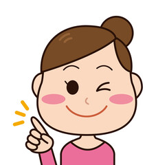 指差し　女性　主婦