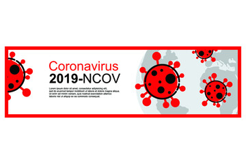 Banner Design, Creative (Corona virus -2019-nCoV ) Banner Word with Icons ,Vector illustration.