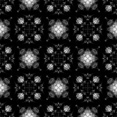 Geo Texture Medallion. Black, White, Monochrome 