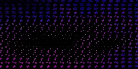 Dark Purple, Pink vector pattern with magic elements.