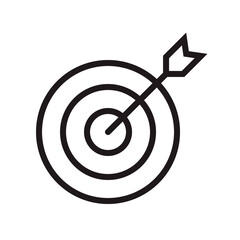 Target icon in trendy outline style design. Vector graphic illustration. Target symbol for website design, logo, app, and ui. Editable vector stroke. EPS 10.