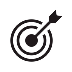 Target icon in trendy flat style design. Vector graphic illustration. target symbol for website design, logo, app, and ui. EPS 10.