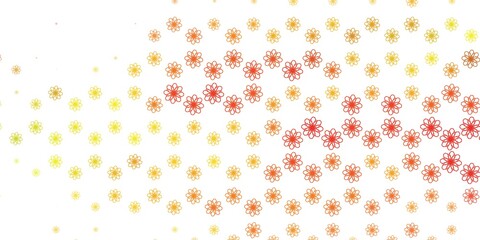 Light Pink, Yellow vector background with curves.