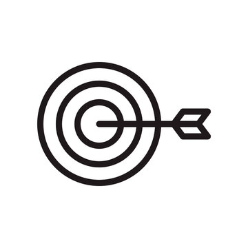 Target icon in trendy outline style design. Vector graphic illustration. Target symbol for website design, logo, app, and ui. Editable vector stroke. EPS 10.