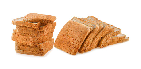 sliced bread isolated on white background