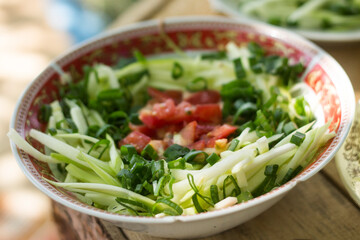 fresh salad in a bowl