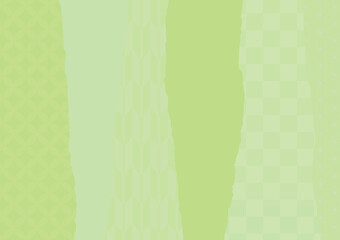 緑の和柄　縦縞背景
