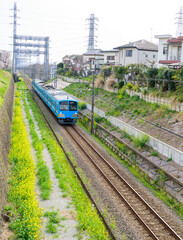 西武多摩川線のブルーの車両（新101系）