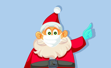 Santa Claus Wearing Medical Face Mask