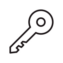 Key icon in trendy outline style design. Vector graphic illustration. Suitable for website design, logo, app, and ui. Editable vector stroke. EPS 10.