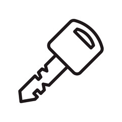 Key icon in trendy outline style design. Vector graphic illustration. Suitable for website design, logo, app, and ui. Editable vector stroke. EPS 10.